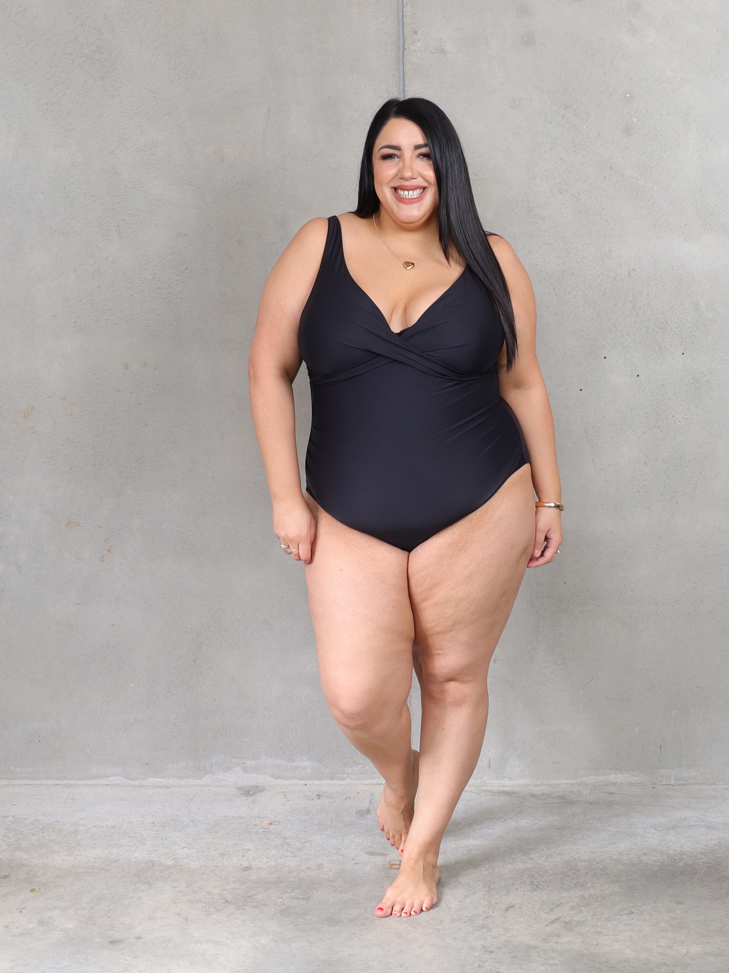 Plus Size Black One-Piece Bathing Suit